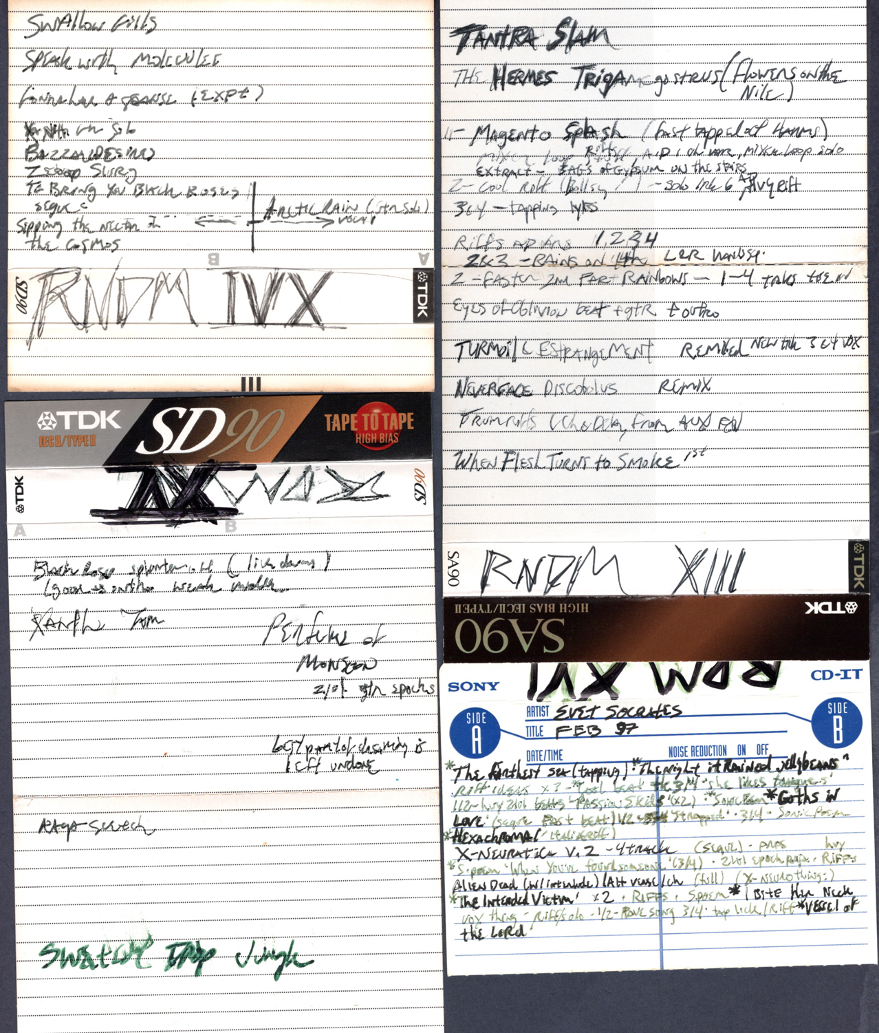 Scanned cassette archive image: 1997 Random Musics08